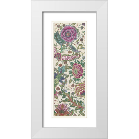 Tropical Chintz I White Modern Wood Framed Art Print with Double Matting by Wang, Melissa