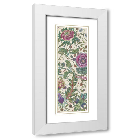 Tropical Chintz II White Modern Wood Framed Art Print with Double Matting by Wang, Melissa