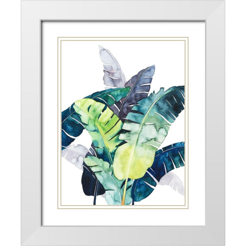 Twilight Palms II White Modern Wood Framed Art Print with Double Matting by Popp, Grace