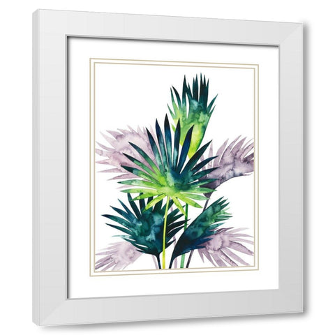 Twilight Palms III White Modern Wood Framed Art Print with Double Matting by Popp, Grace