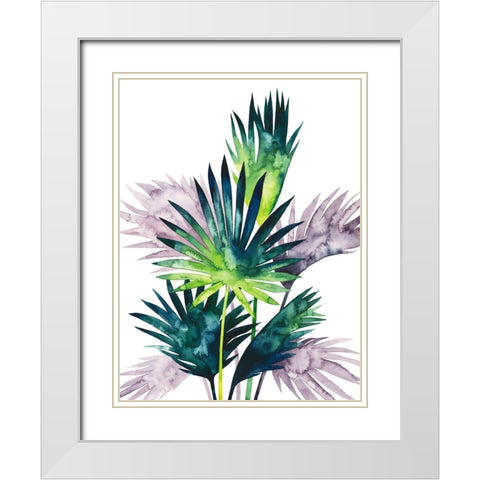Twilight Palms III White Modern Wood Framed Art Print with Double Matting by Popp, Grace