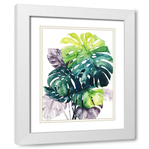Twilight Palms IV White Modern Wood Framed Art Print with Double Matting by Popp, Grace