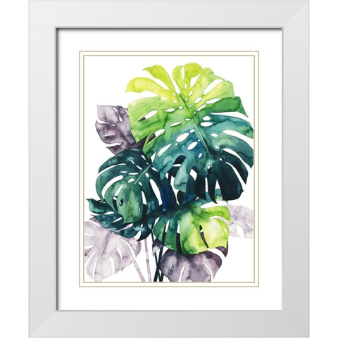 Twilight Palms IV White Modern Wood Framed Art Print with Double Matting by Popp, Grace