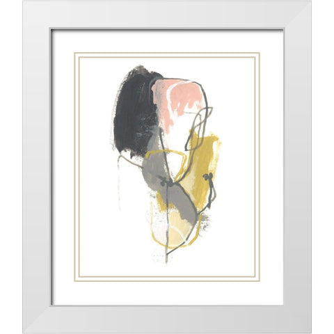 Seismic Breakdown II White Modern Wood Framed Art Print with Double Matting by Vess, June Erica