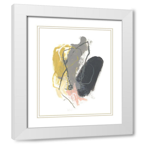 Seismic Breakdown IV White Modern Wood Framed Art Print with Double Matting by Vess, June Erica