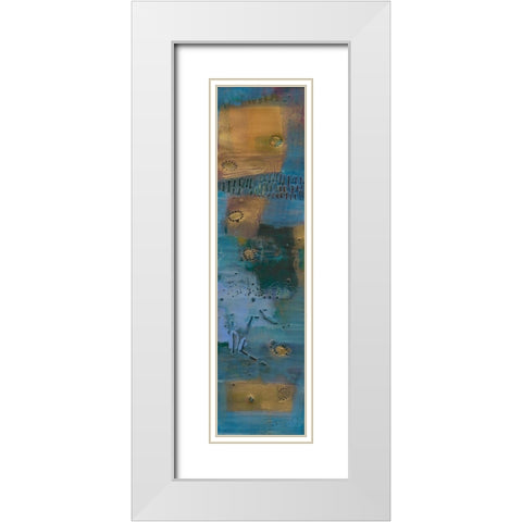 Reedy Blue I White Modern Wood Framed Art Print with Double Matting by Jachimiec, Sue