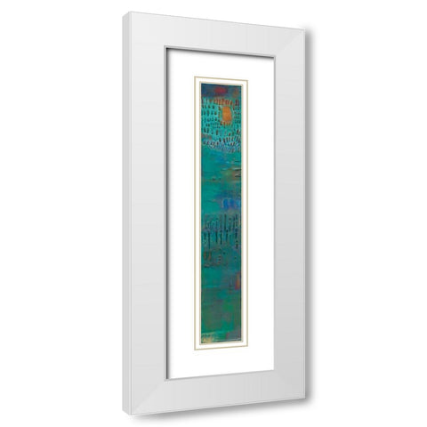Reedy Blue II White Modern Wood Framed Art Print with Double Matting by Jachimiec, Sue