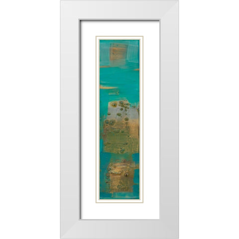 Reedy Blue V White Modern Wood Framed Art Print with Double Matting by Jachimiec, Sue