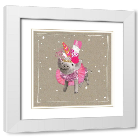 Fancy Pants Farm I White Modern Wood Framed Art Print with Double Matting by Gower, Hammond