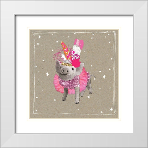 Fancy Pants Farm I White Modern Wood Framed Art Print with Double Matting by Gower, Hammond