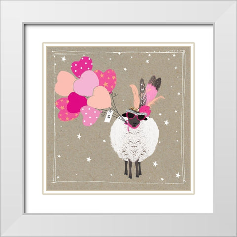 Fancy Pants Farm III White Modern Wood Framed Art Print with Double Matting by Gower, Hammond