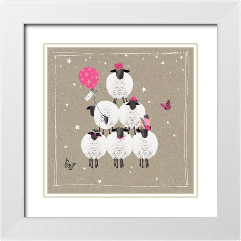 Fancy Pants Farm IV White Modern Wood Framed Art Print with Double Matting by Gower, Hammond