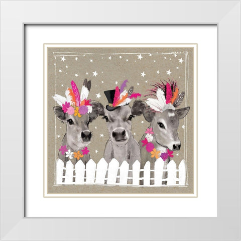 Fancy Pants Farm VII White Modern Wood Framed Art Print with Double Matting by Gower, Hammond