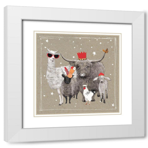 Fancy Pants Farm VIII White Modern Wood Framed Art Print with Double Matting by Gower, Hammond