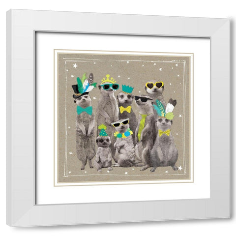 Fancy Pants Zoo I White Modern Wood Framed Art Print with Double Matting by Gower, Hammond