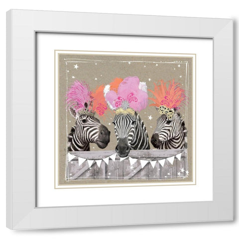 Fancy Pants Zoo II White Modern Wood Framed Art Print with Double Matting by Gower, Hammond