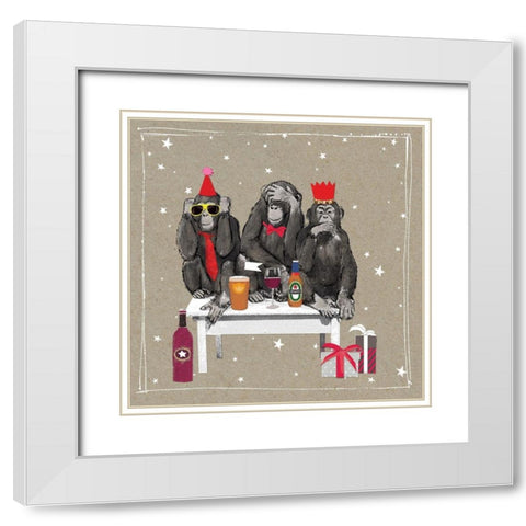 Fancy Pants Zoo XI White Modern Wood Framed Art Print with Double Matting by Gower, Hammond