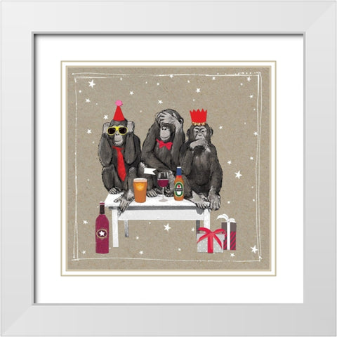 Fancy Pants Zoo XI White Modern Wood Framed Art Print with Double Matting by Gower, Hammond