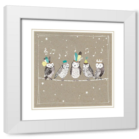 Fancy Pants Bird I White Modern Wood Framed Art Print with Double Matting by Gower, Hammond