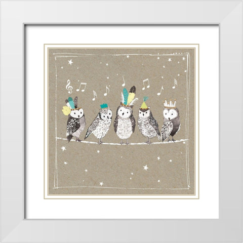 Fancy Pants Bird I White Modern Wood Framed Art Print with Double Matting by Gower, Hammond