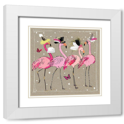 Fancy Pants Bird II White Modern Wood Framed Art Print with Double Matting by Gower, Hammond