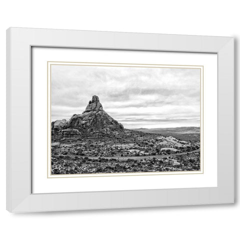 Desert Arches II White Modern Wood Framed Art Print with Double Matting by Guthrie, Jenna