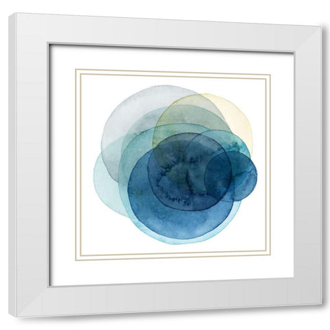 Evolving Planets I White Modern Wood Framed Art Print with Double Matting by Popp, Grace