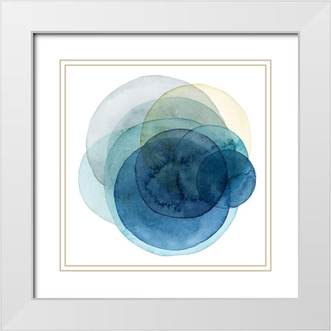 Evolving Planets I White Modern Wood Framed Art Print with Double Matting by Popp, Grace