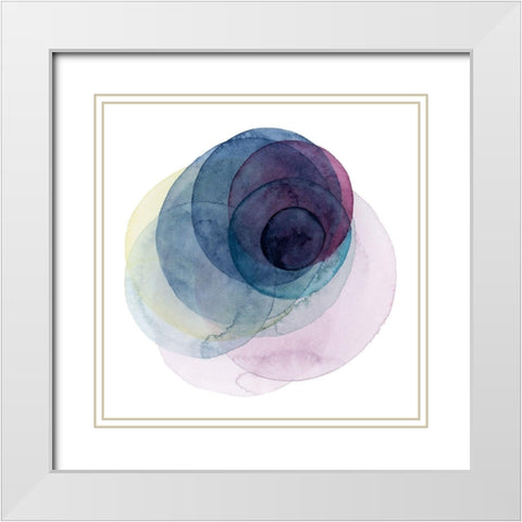 Evolving Planets III White Modern Wood Framed Art Print with Double Matting by Popp, Grace