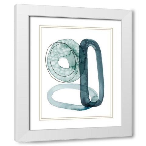 Looping Abstract II White Modern Wood Framed Art Print with Double Matting by Popp, Grace