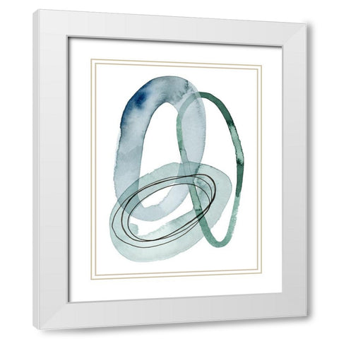 Looping Abstract IV White Modern Wood Framed Art Print with Double Matting by Popp, Grace