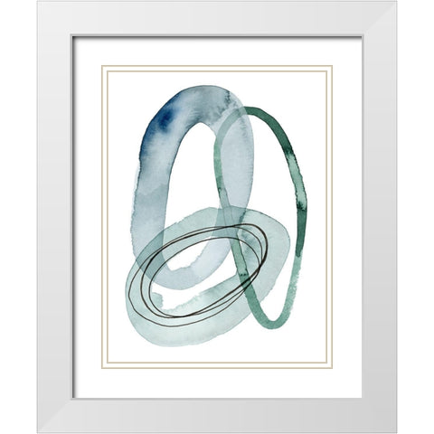 Looping Abstract IV White Modern Wood Framed Art Print with Double Matting by Popp, Grace