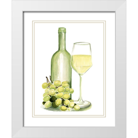 Wine Watercolor II White Modern Wood Framed Art Print with Double Matting by Parker, Jennifer Paxton
