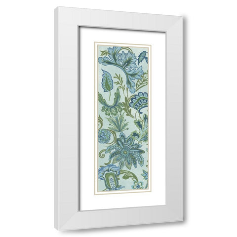 Serenity Chintz I White Modern Wood Framed Art Print with Double Matting by Wang, Melissa