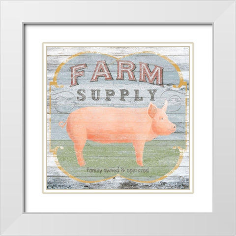 Custom Farm Supply II White Modern Wood Framed Art Print with Double Matting by Vess, June Erica