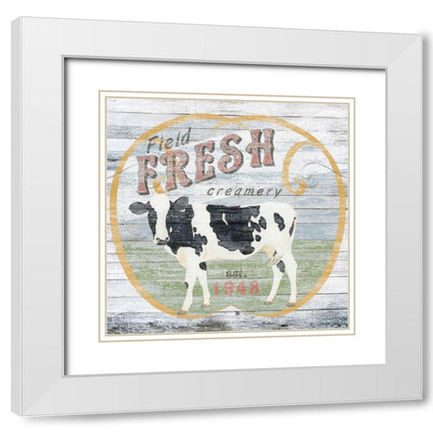 Custom Farm Supply IV White Modern Wood Framed Art Print with Double Matting by Vess, June Erica