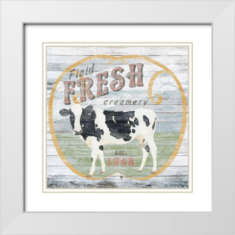 Custom Farm Supply IV White Modern Wood Framed Art Print with Double Matting by Vess, June Erica