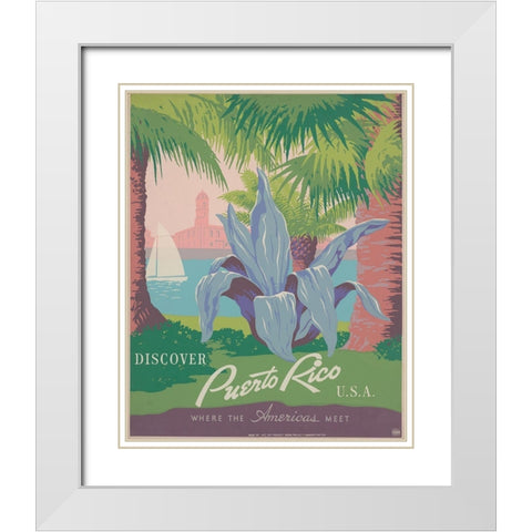 Custom See South America IV White Modern Wood Framed Art Print with Double Matting by Studio W