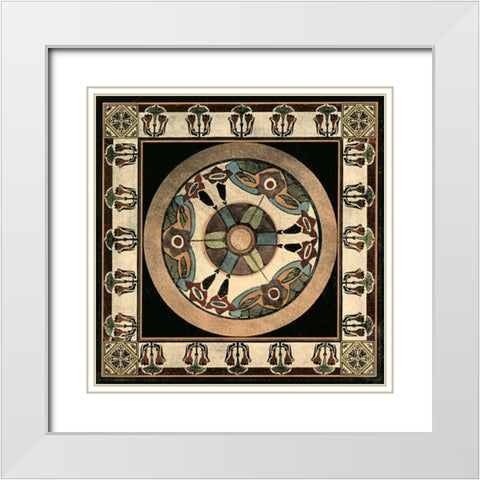 Arts and Crafts Motif IV White Modern Wood Framed Art Print with Double Matting by Vision Studio