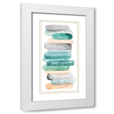 Pastel Matchsticks I White Modern Wood Framed Art Print with Double Matting by Popp, Grace