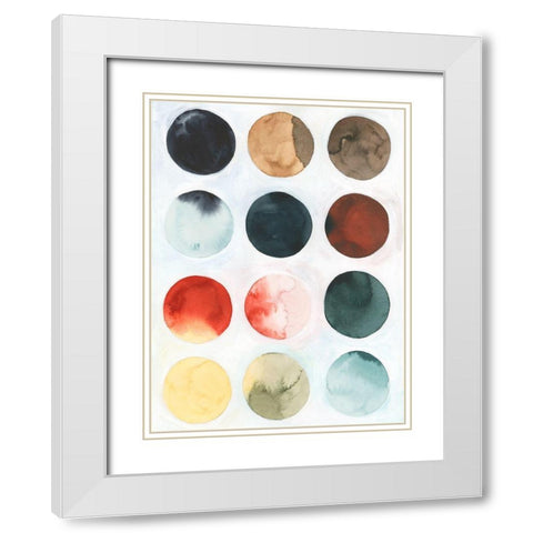 Pastel Satellite I White Modern Wood Framed Art Print with Double Matting by Popp, Grace