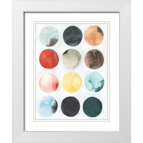 Pastel Satellite II White Modern Wood Framed Art Print with Double Matting by Popp, Grace