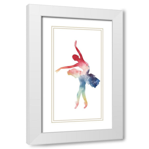 Ballerina Beam I White Modern Wood Framed Art Print with Double Matting by Popp, Grace