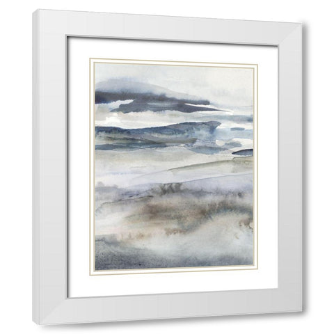 Neutral Salt Spray I White Modern Wood Framed Art Print with Double Matting by Borges, Victoria