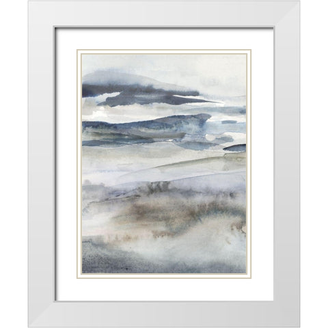 Neutral Salt Spray I White Modern Wood Framed Art Print with Double Matting by Borges, Victoria