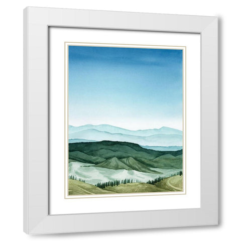 Crystal Landscape II White Modern Wood Framed Art Print with Double Matting by Popp, Grace