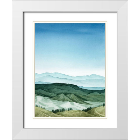 Crystal Landscape II White Modern Wood Framed Art Print with Double Matting by Popp, Grace