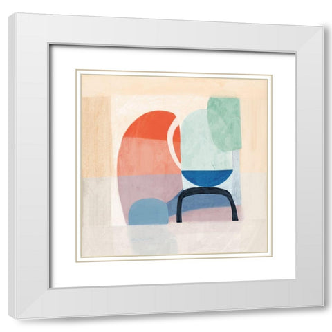 Multiform II White Modern Wood Framed Art Print with Double Matting by Borges, Victoria