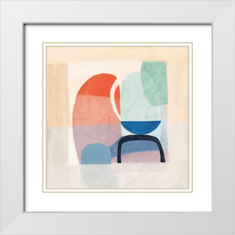 Multiform II White Modern Wood Framed Art Print with Double Matting by Borges, Victoria
