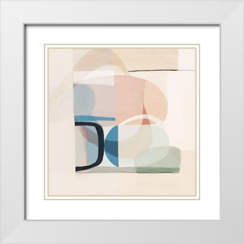Multiform III White Modern Wood Framed Art Print with Double Matting by Borges, Victoria